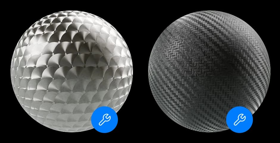 Shading model material spheres